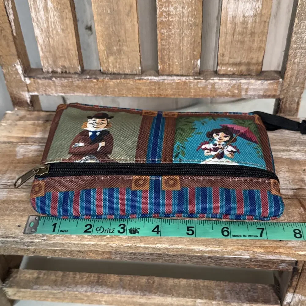 Disney Parks Haunted Mansion Stretching Room Portraits Expandable Zip Bag - NWOT
